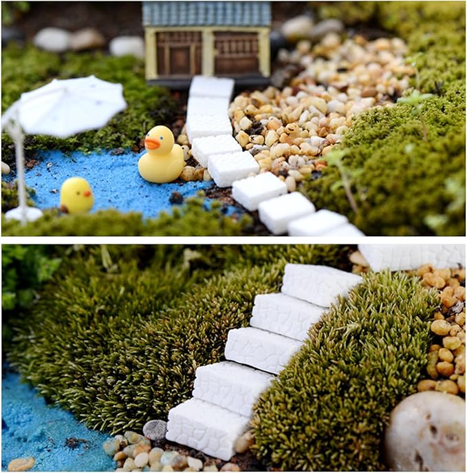 Cayway Fairy Garden Accessories, 50 PCS Miniature Stone Steps Miniature Garden Micro Landscape Decoration for DIY Craft, Scenes