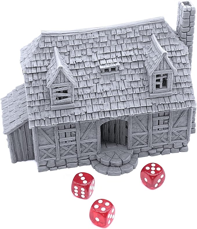 Perfectly Normal House by Printable Scenery, 3D Printed Tabletop RPG Scenery and Wargame Terrain 28mm Miniatures