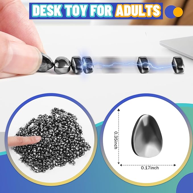 Valentines Day Gifts for Him Teen Boy, 300pc Magnetic Fidget Toy for Adult Men Sensory Autism ADHD Office Desk Stress Anxiety Magnet Beads Balls Stones Cool Gadget for Teen Girl Easter Basket Stuffer