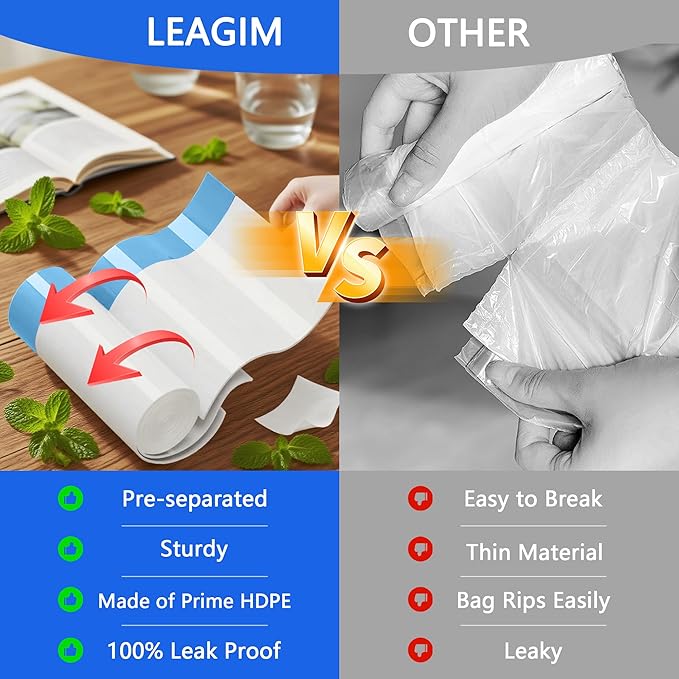 5 Gallon Trash Bags, 360 Count -1.2 Mil Drawstring Small Garbage Bags, White Plastic Trash Can Liners for Bathroom Accessories, 18 Liter, Bedroom, Dorm Room Essentials, Office