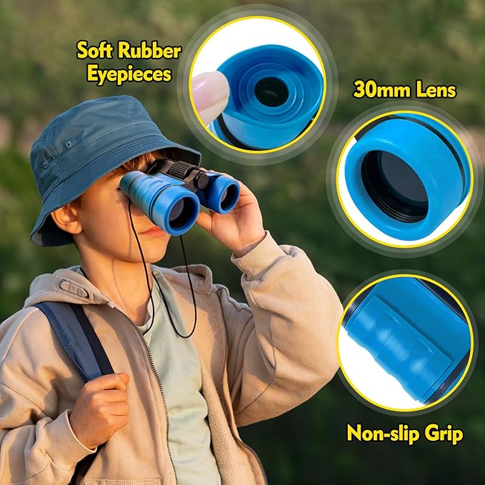 Binoculars for Kids, Kids Binoculars for Ages 3-12 Boys Girls, Outdoor Gifts Toys for Kids- Perfect for Bird Watching, Camping, and Outdoor Exploration