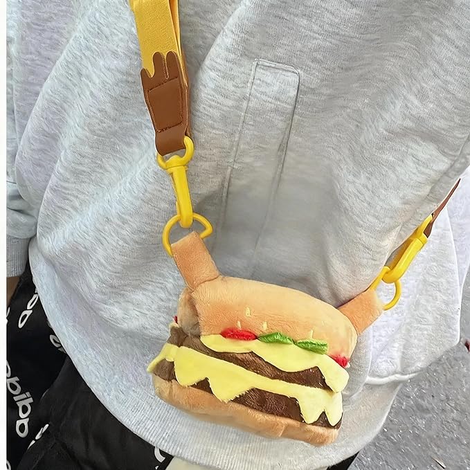 2026 New Adorable One-Piece Hamburger Clothes for 17cm Dolls, Outfits for Clothes Set, Cute Dolls Keychain Accessories (Doll Not Included)
