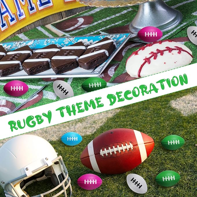Blulu 30 Pack Mini Footballs Foam Stress Ball Bulk 2.17" for Kids Adult School Party Favor Gift Small Sports Valentines Ball Toy for First Year Down Birthday Party Homecoming Game Goodie Bag Stuffer