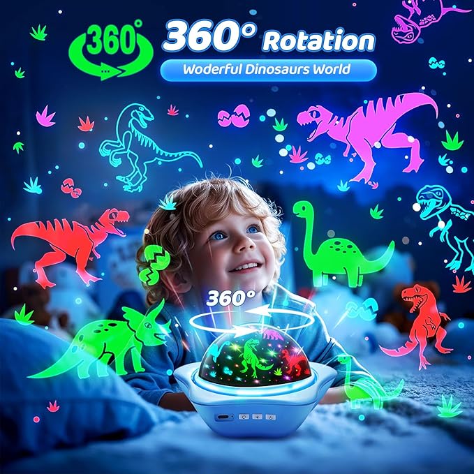 One Fire Night Light for Kids Gifts, 6 Films+78 Lighting Modes Ceiling Star Projector, Rechargeable Night Light Projector,360°Rotion Star Lights for Bedroom Decor,Sensory Toys for Baby Christmas Gifts