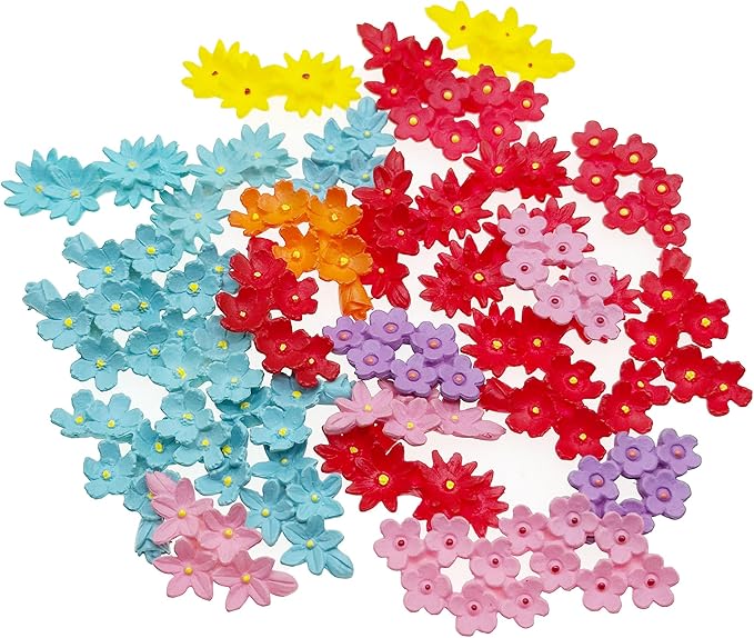 Cayway 30 PCS Mini Resin Flowers, Micro Landscape Miniature Flower, Mini Accessories Flowers for DIY Art Crafts, Zen Garden, Micro Landscaping Decoration