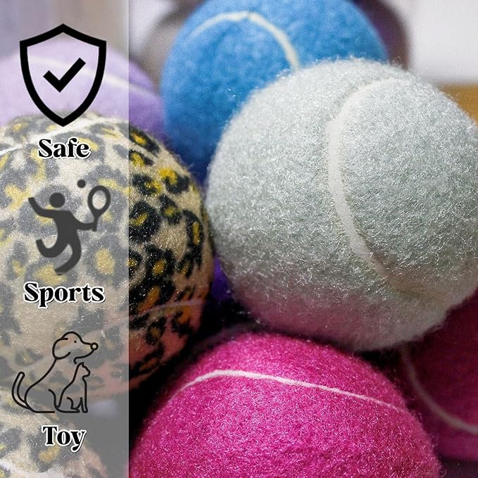 QF ENTHUSY Pink Tennis Balls, 3 Pack Colored Tennis, Suitable for Beginner, Training, Matches & Practice Sessions