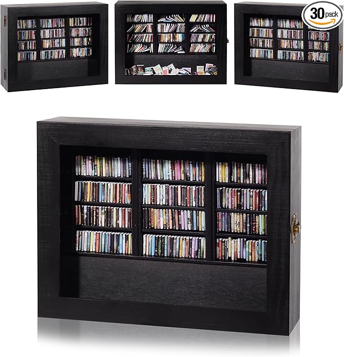 Anxiety Relief Swing Bookshelf – Includes 300 Mini Books, Mindfulness Stress-Free Wooden Anxiety Bookshelf, Suitable for Home and Office Decor, Mini Library & Unique Gift.（Black）