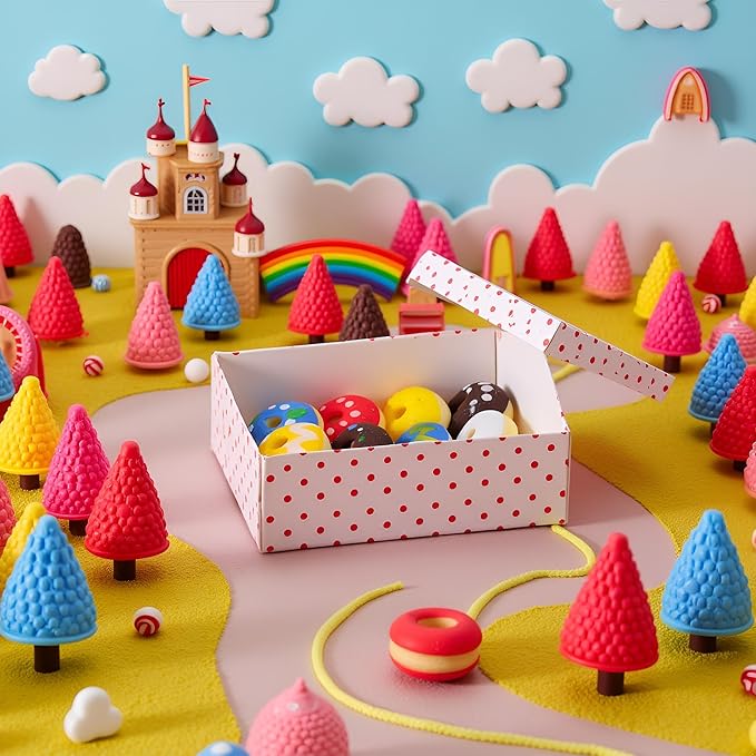 1Set 1/12 Miniature Donuts Dollhouse Decoration Accessories, DIY Micro Landscaping Decor