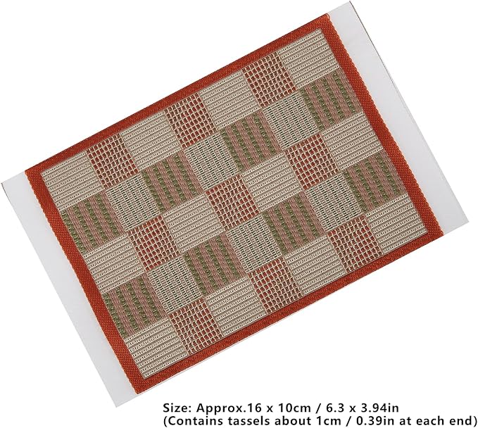Dollhouse Decoration Accessories Miniature Carpet Floral Print Vintage Woven Rugs Miniature Turkey Rugs 1/12 Scale Furniture Accessories (Variation)