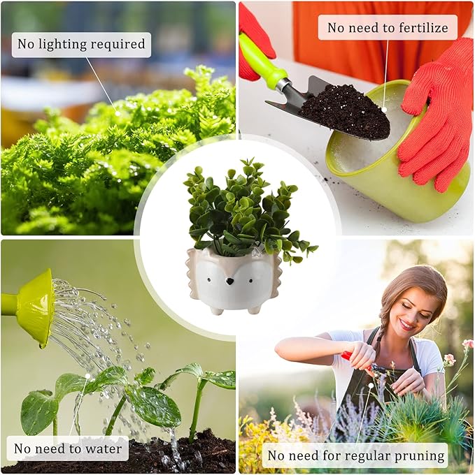Therwen 32 Pcs Artificial Succulent Plants Mini Fake Succulents Faux Realistic Unpotted Succulents Assortment in Flocked Green for DIY Crafting Home Garden Office Party Decoration