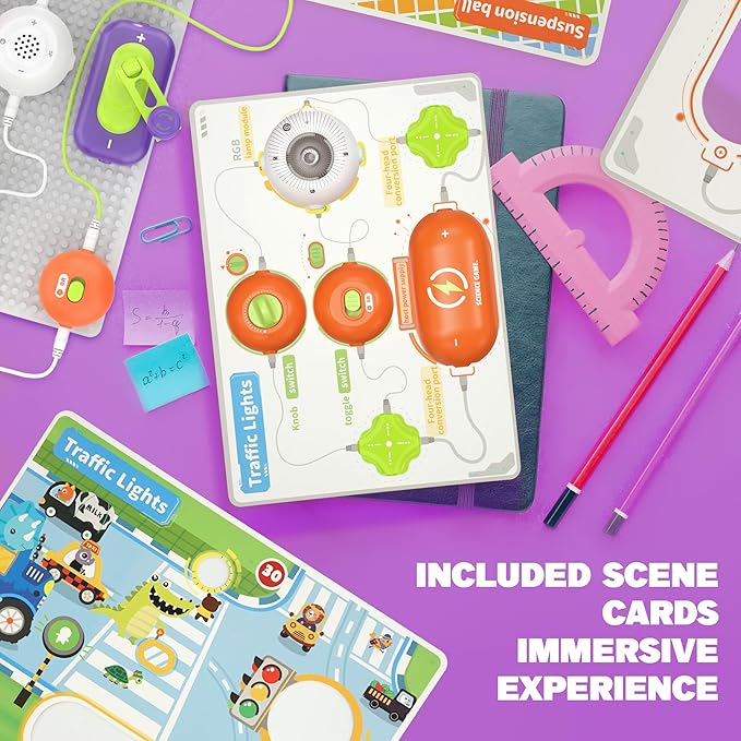 Science Kits for Kids - STEM Kits for Kids, Electronics Exploration Kit, Over 150 Projects, 14 Circuit Parts, STEM Educational Toy Gifts for Kid Boys Girls Ages 3 4 5 6 7 8 9 10 11 12