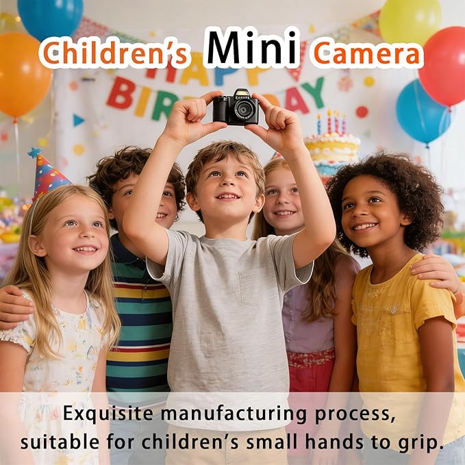 Mini Keychain Digital Camera, Portable Tiny Camera, Video Tiny Retro Digital Camera, with 60MP Camera, 1.3" Screen, 64GB SD Card & Lanyard for Travel, Students, and Daily Snapshots