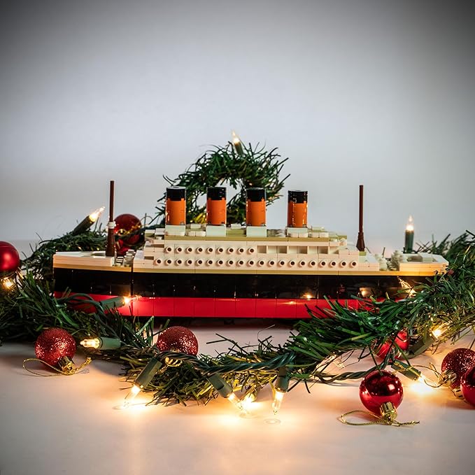 Brick Loot Titanic Building Set – 390-Piece Lego Compatible Ship Model Kit for Adults & Kids, DIY Mini Bricks 3D Puzzle STEM Toy, Collectible Display, Gift for Ship Lovers (Large)