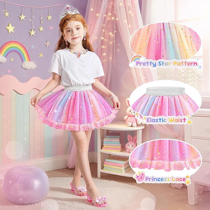 Princess Dress Up Shoes for Little Girls 3-6，Kids Pretend Play Clothes for Toddlers with Tutu,Shoes and Accessories,Christmas Thanksgaving Birthday Gift Toys