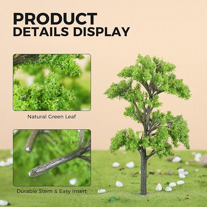Yetaha 20 Pcs Miniature Model Trees, Mini Plant Ornament Model, Craft Tiny Shrubs for Fairy Garden Train Scenery Architecture Micro Landscape DIY Craft Home Decoration