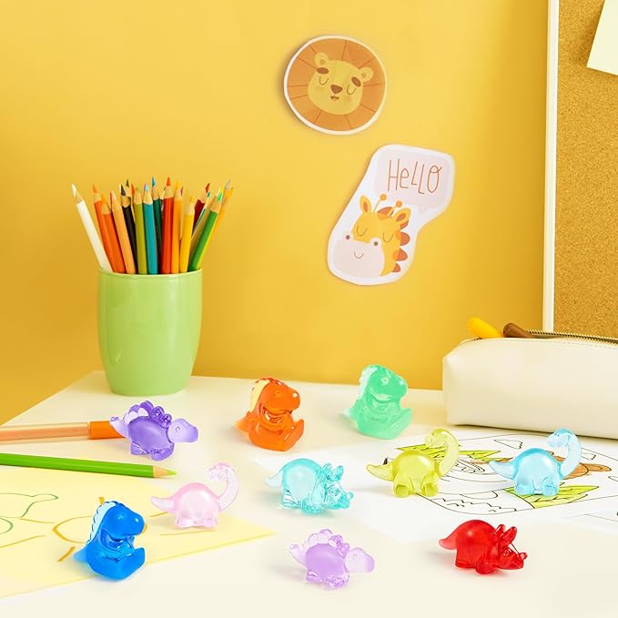 JOYIN 50 Pcs Mini Dinosaur Figures, Tiny Dinosaur Figurines for Slime Charms for Crafts, Mini Resin Animals to Hide, DIY Miniature Scenes, Party Favors, Vase Filler