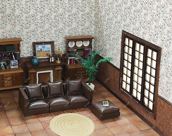 iLAND Originality Dollhouse Wallpaper 39 * 15.7 inch, Dollhouse Accessories on 1:12 Scale or 1:6 Scale (Forest Whisper)
