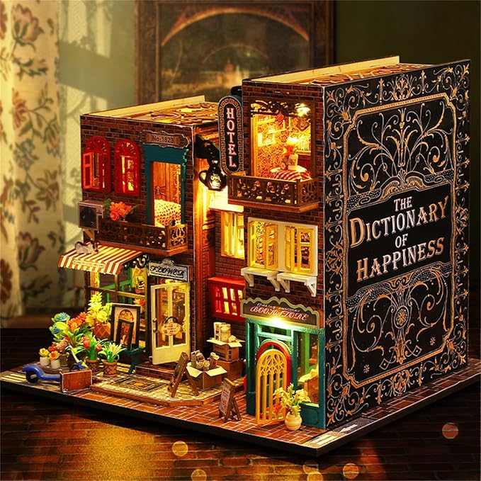 Flever Dollhouse Miniature DIY House Kit Creative Room with Furniture for Romantic Artwork Gift (Scarbrough)