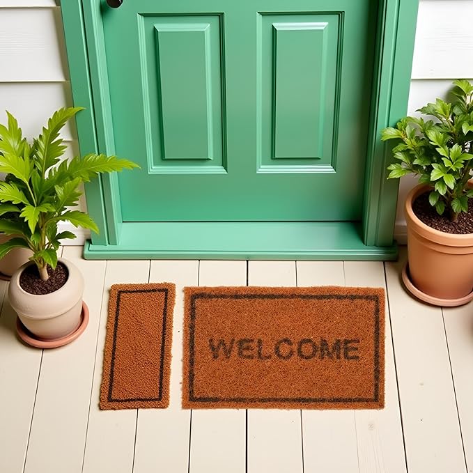 1Pc Brown 1/12 Miniature Welcome Mats Carpets Doormat Dollhouse Decoration Accessories, Vintage Mini Welcome Floor Mat Pad Floor Rug Cover Blankets