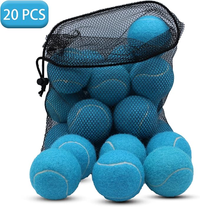 SHYUJAJIE Tennis Balls, 20 Pack Training Tennis Balls,High Elasticity Practice Tennis for Beginner, Exercise Playing Balls for Pet Dog