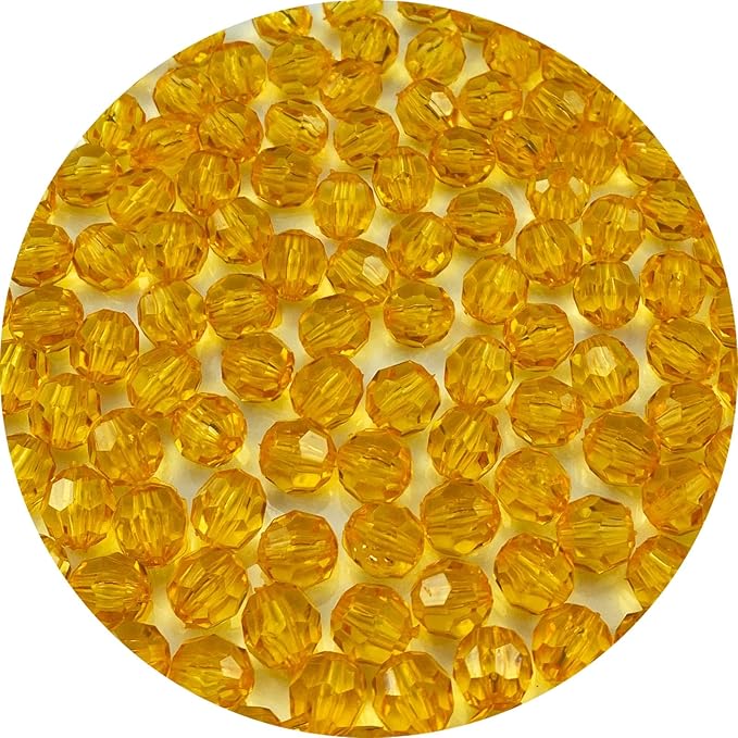 Jmassyang 100 Pieces 12mm Acrylic Round Faceted Beads Plastic Loose Spacer Beads Colorful with Hole for Jewelry Making DIY Bracelet Necklace Earring Keychain(Auratus)