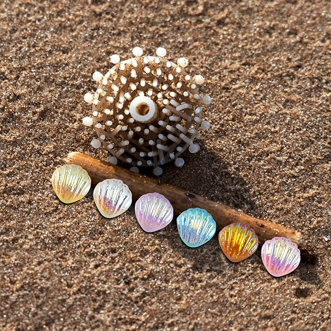 200 Pieces Tiny Shell Decor for Crafts Dollhouse Miniatures Resin Micro Shell Ocean Decorations for Dollhouse Fairy Garden Micro Landscaping Decorations