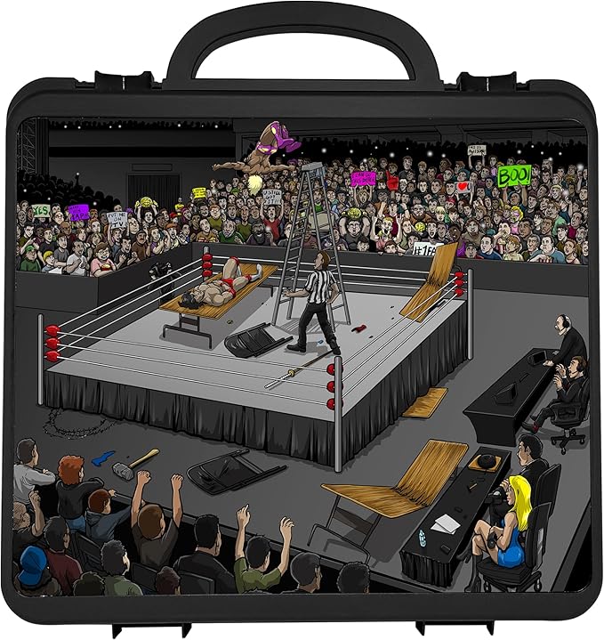 Deluxe Carrying Case With Accessories for Wrestling Action Figures