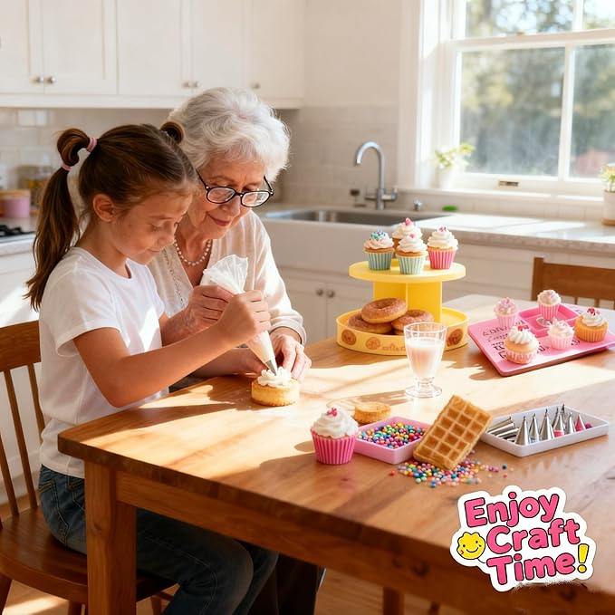 BoFUN DIY No-Bake Miniature Food Craft Kit - 1/12 Scale Dollhouse Kitchen Accessories, Hobby Craft Set for Teens Adults Ages 12+, Creative Art Project & Birthday Christmas Gift (Baking)