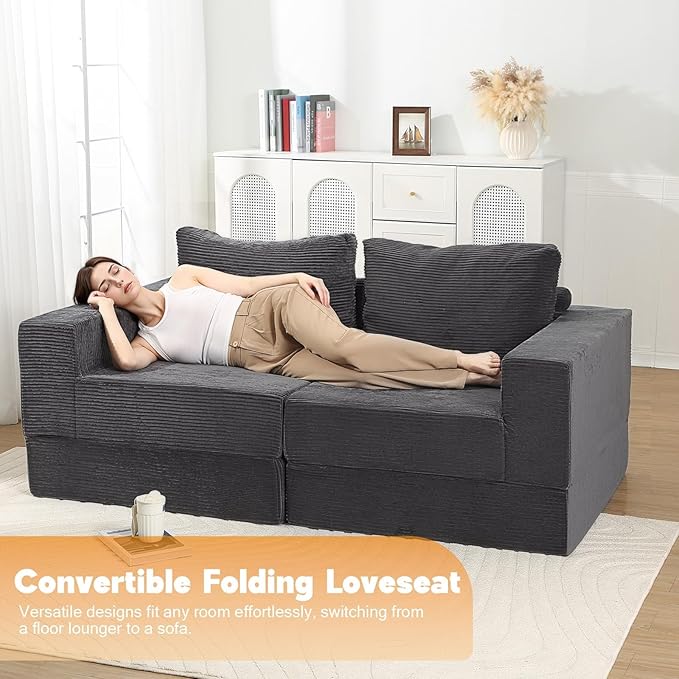 MeMoreCool Bean Bag Chair – Large Armrest Lounger for Adults, Corduroy, Foam-Filled No Assembly | Tufted Cushion & Backrest | Bedroom, Dorm & Lounge Ready | Soft Textured Seating