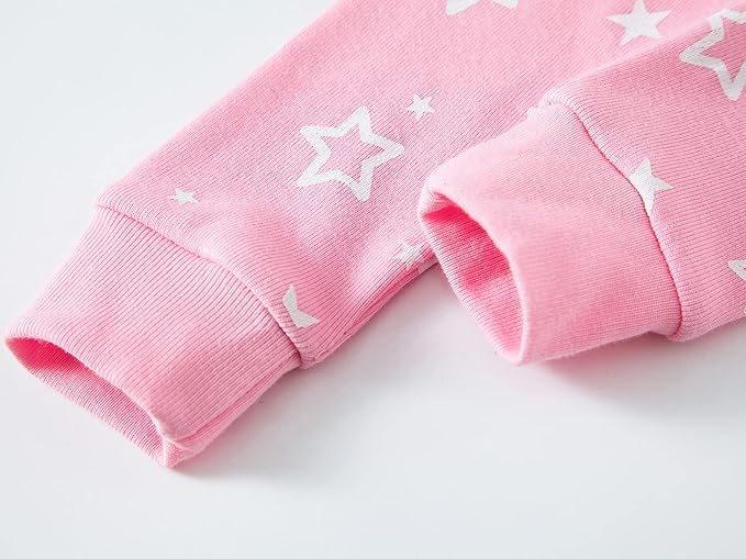 Babyroom Girls Matching Doll&Toddler 4 Piece Cotton Pajamas Toddler Christmas Sleepwear