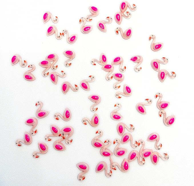 100PCS Mini Flamingo Decor for Dollhouse Resin Animal Tiny for Crafts Micro Miniature Flamingo for Fairy Garden Dollhouse Micro Landscaping Decoration
