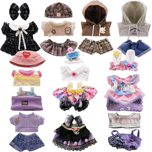10-Pack Doll Clothes for Labubu, Doll Outfit/Clothes Set Accessories Designed for 15 & 17cm Labubu