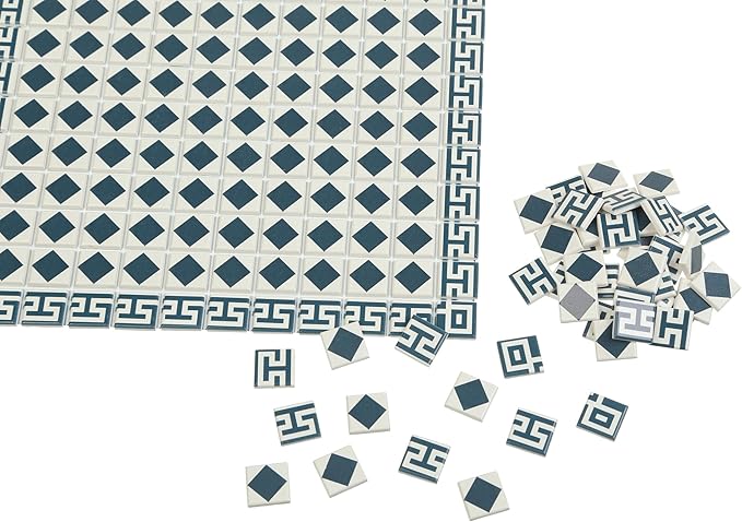 150 pcs, Dollhouse Flooring, 1:12 Scale Doll House Tiles, Miniature Checkerboard Floor, REDUCIO! (Aegean Mosaic)