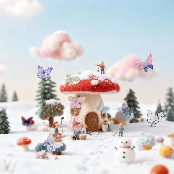 YTaraHub 60Pcs Resin Butterflies 3D Miniature Dollhouse Accessories, Waterproof Tiny Charms for Fairy Garden, Scrapbooking & DIY Crafts with Window Envelope Packaging (Assorted Colors)