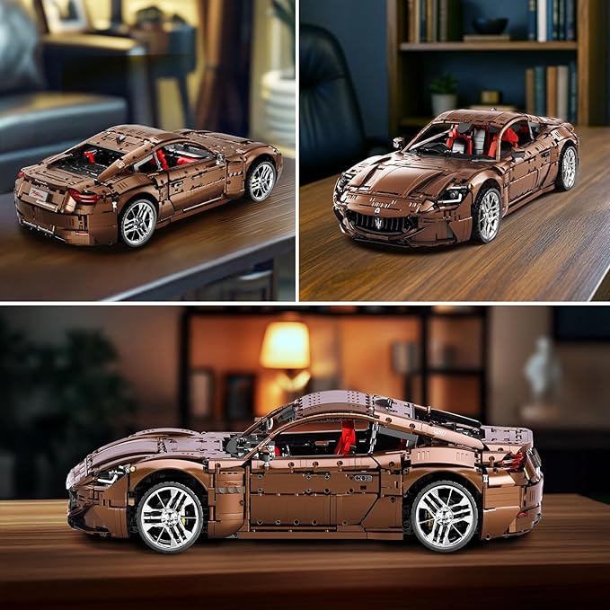 Reobrix Sports Car Building Blocks Set for Adults, Remote Control 1:8 Racing Car Vehicle Toy Model Building Kit for Adult, 11009, Creative Gifts for Boys Girls Adults 14+ (5480PCS)
