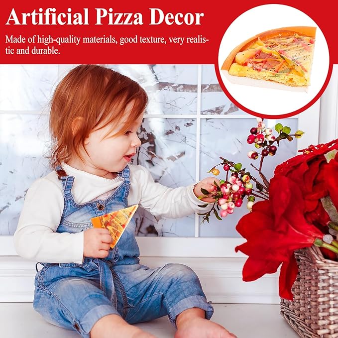 jojofuny Simulation Pizza, Pizza Shapes, Pretend Play Pizza, Simulation Pizza Slices Model, False Kitchen Food Bread Props Toy Kitchen Pepperoni Pizza Christmas Decorations