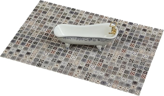 300pcs Miniature Floor Tiles for Dollhouse 1:24 Scale, Gypsum Mosaic Decor Kit, REDUCIO!