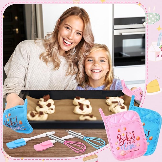 48 Pcs Kids Baking Supplies for Real Cooking Games Prize Party Favors, Valentines Gifts for Kids, Baking Cooking Birthday Party for Boys Girls Toddlers (Small)