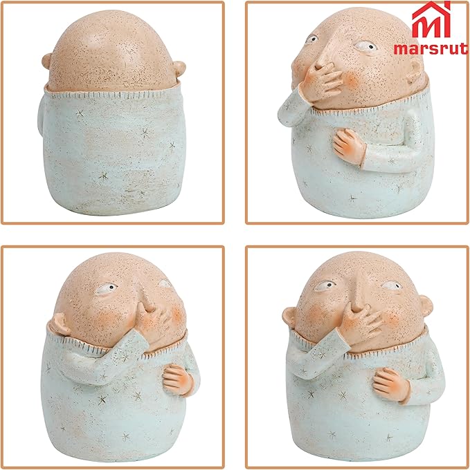 Marsrut Boy Holding Nose Bathroom Statue Figurines: Quirky Bathroom Decor, Small Knick Knacks for Shelves, Shelf Sitters on Toilet, Cute Kitschy Creative Resin Funny Sculptures Ornament