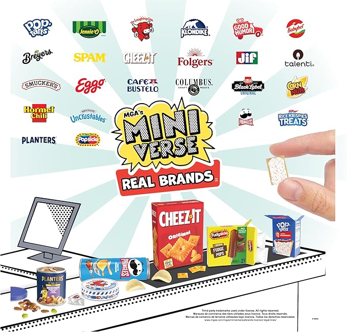 MGA's Miniverse Real Brands, Mini Collectibles - Mystery Blind Packaging, Food Brands, Replica Food, NOT Edible, Collectors, Gift, 8+
