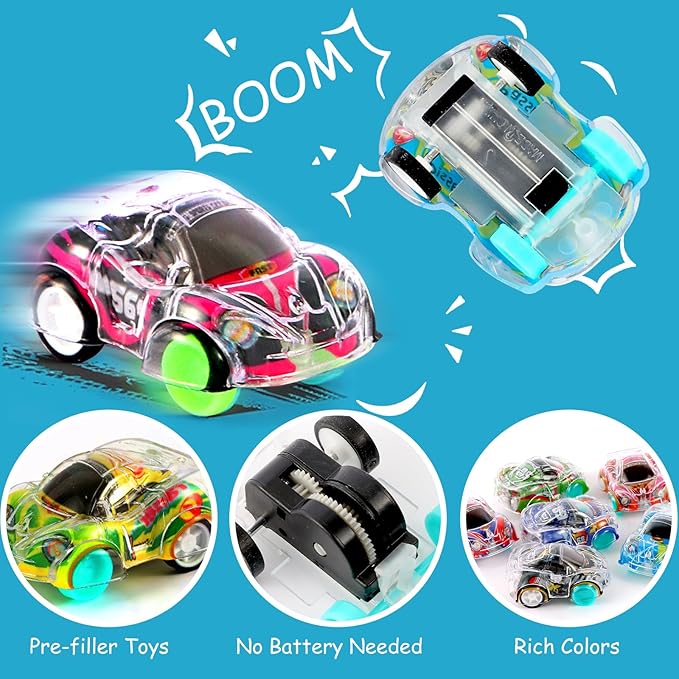 QSONSELL 50 Pcs Mini Pull Back Cars, Mini Toy Cars Pull Back Race Cars for Kids Toddlers, Treasure Box Toys for Classroom Prizes, Pinata Stuffers, Easter Basket Stuffers Goodie Bags Stuffers for Kids