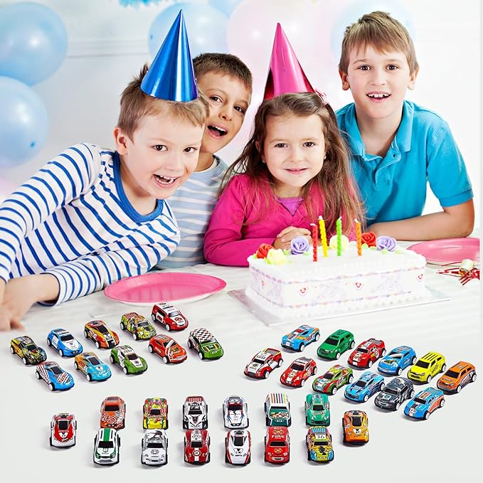 ZHFUYS 36PCS Metal Pull Back Cars Toy for Kids, Toy Cars for Kids Ages 3-8, Race Cars Party Favors for Kid Toys, Party Favors Birthday Gift for Boys Girls