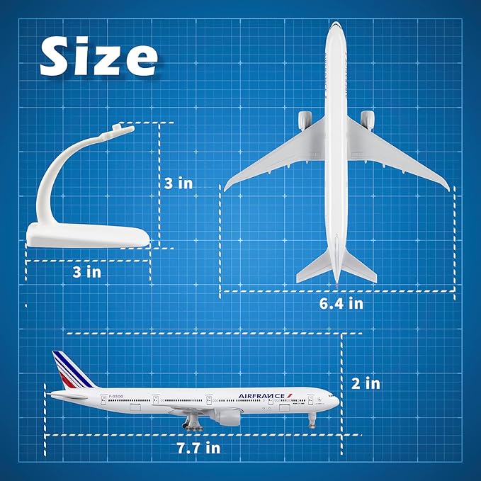 Lose Fun Park 1/300 Diecast Airplanes Model Airplane Air France Boeing 777 Plane Model for Collections & Gifts