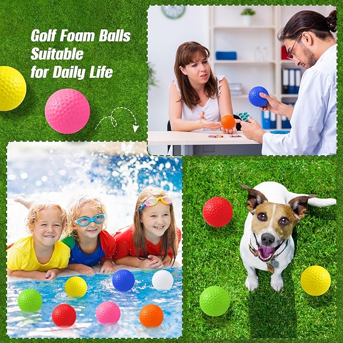 Libima Mini Golf Stress Ball Bulk Foam Practice Balls Stress Relief Sports Ball Training for Golf Birthday Party Favors Carnival Classroom Reward Indoor Outdoor