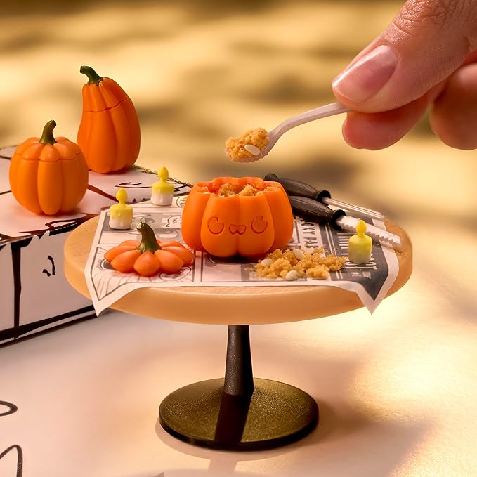 MGA's Miniverse Make It Mini Halloween (3 Pack), Beetlejuice, Mini Collectibles, Mystery Blind Packaging, Spooky, Halloween, Seasonal, DIY, Crafts, Resin Play, Replica Food, NOT EDIBLE, Collectors, 8+