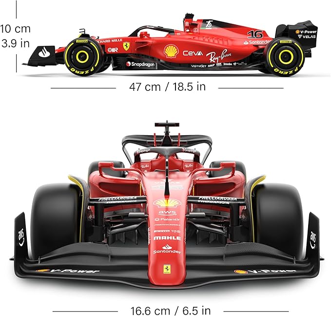 Voltz Toys Authentic Licensed 1:12 Ferrari F1 75 Remote Control Car - F1 Collection RC car Series for Kids and Adults - 2.4GHz RC Car for Gift (1:12 Ferrari F1 75)