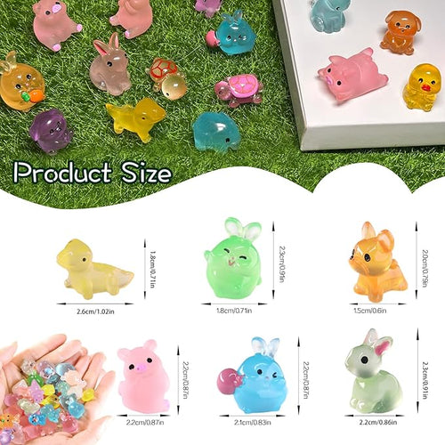 150pcs Mini Resin Animals, Mini Resin Figures for Fairy Garden Miniature Dollhouse Accessories Hide Crafts Decor Miniature Figurines