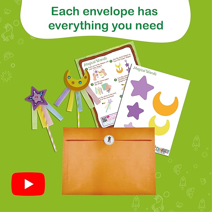 Craftikit® 20 Award-Winning Fairy Garden Crafts for Kids - 20 All-Inclusive Fun Paper Toddler Crafts, Fairy Garden Kit for Kids Ages 3-10
