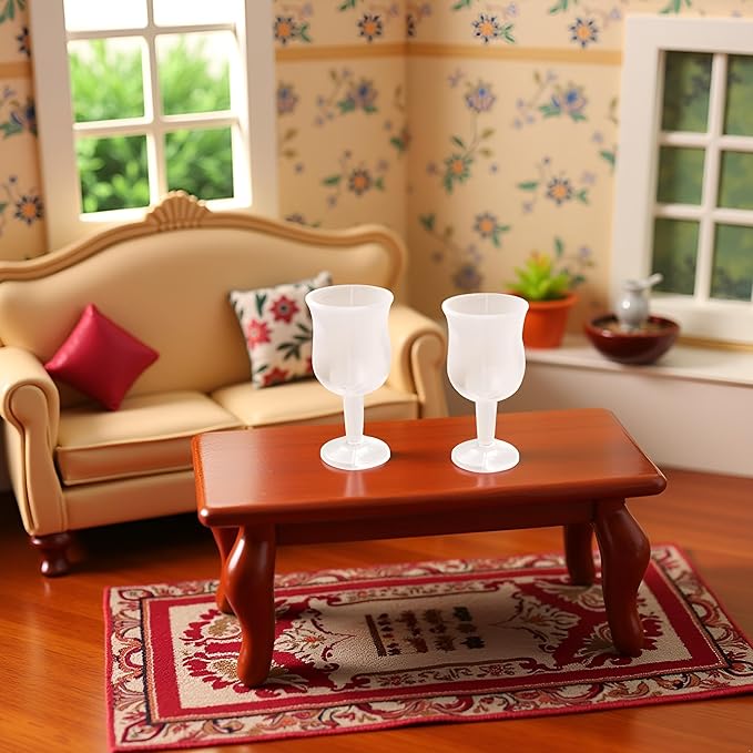 10Pcs Miniature Cup Lovely DIY Mini Goblet Model Play House Drinkware Toy, Dollhouse Accessories