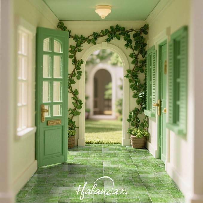 Dollhouse Flooring Tiles on 1/12 1/6 Scale Miniature Decor Accessories 32pcs Double-Sided